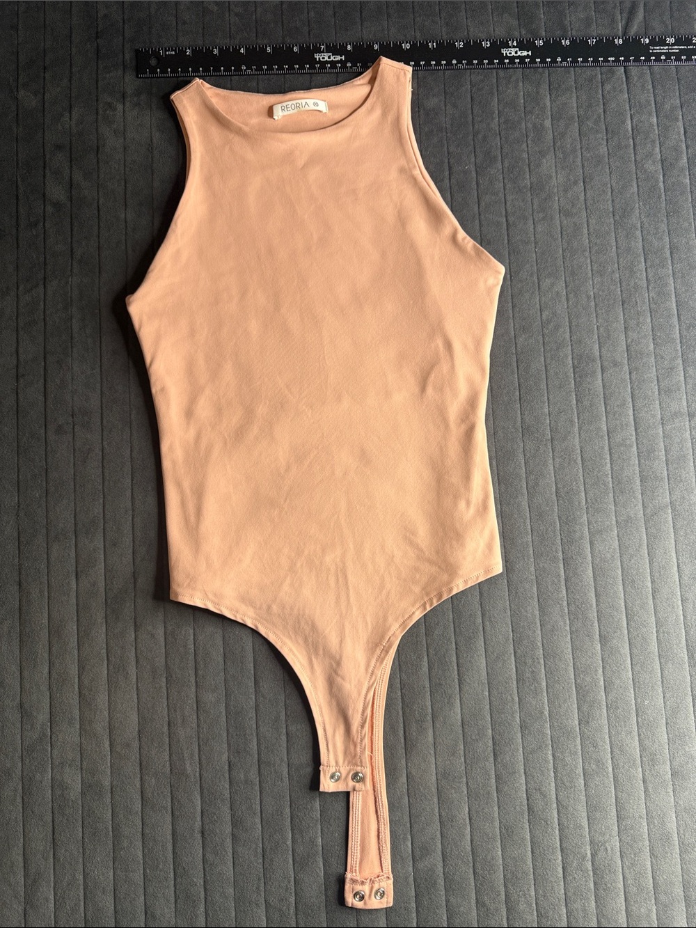 ReoRia Peach Sleeveless Girls' Bodysuit